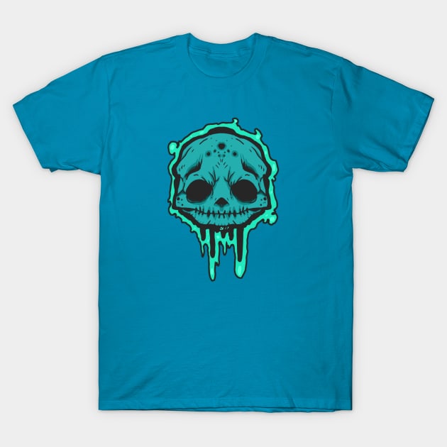 Drippy skull 2017 T-Shirt by eskeletos_art1